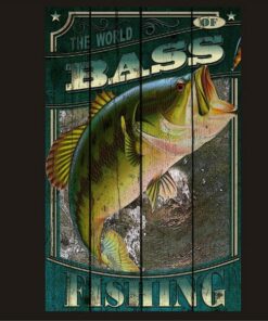 Bass Fishing - Hunting Vintage Sign
