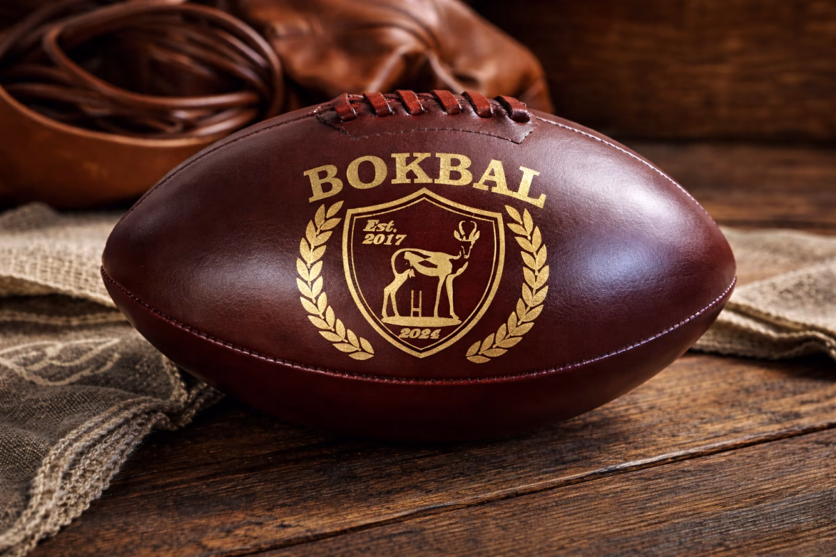 Woesmooi Leather rugby ball
