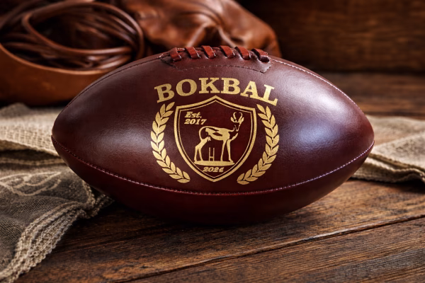 Woesmooi Leather rugby ball