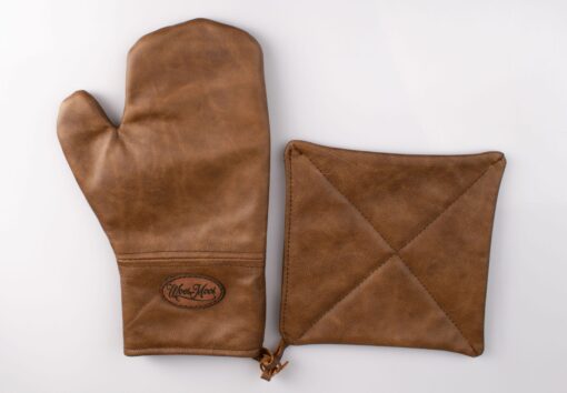 Genuine leather gloves & potholder – Woesmooi